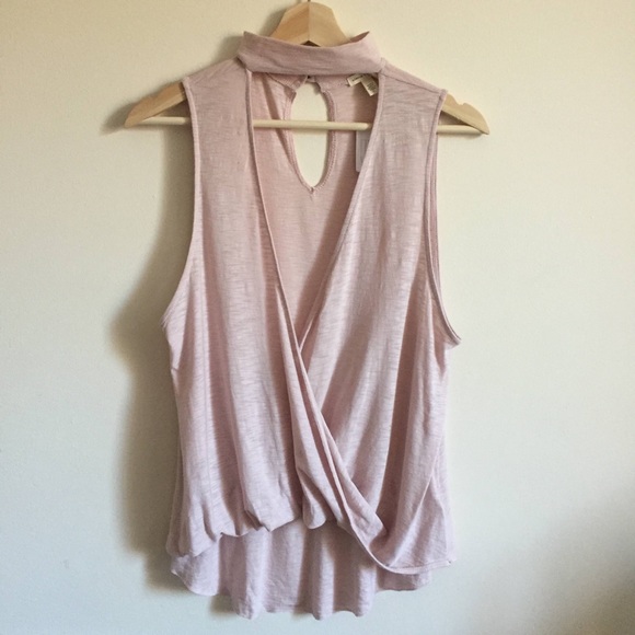 Urban Outfitters Tops - URBAN OUTFITTERS Soft Pink Drape Tank Top NEW